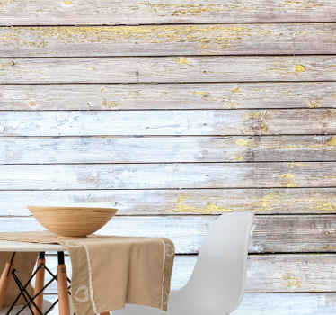 Rustika plankor målade i vitt trä - Tenstickers