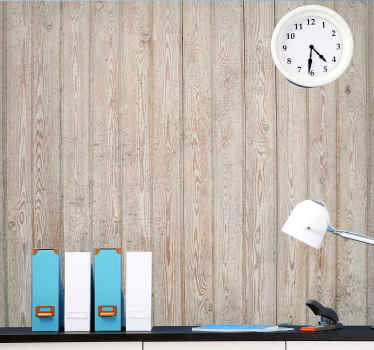 Svijetlosmeđe vodoravne daske drveni zidni mural - TenStickers