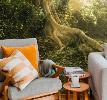 아름다운 나무로 덮인 숲 벽 벽화 - TenStickers