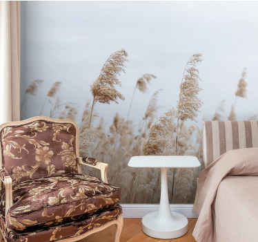 Pampas grass serenity meadow wall mural - TenStickers