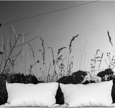 Tenká tráva retro fotografie příroda fototapeta - TenStickers