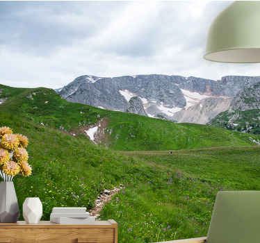 Fototapet järnväg och moln - Tenstickers