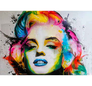 pop portrait of Hollywood actress urban wall murals - TenStickers