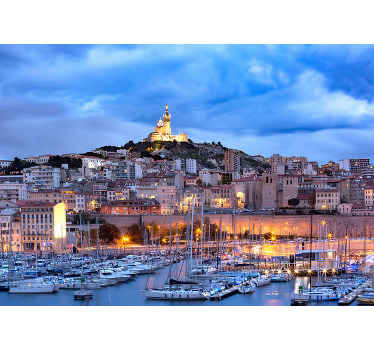 Tapisserie murale Vieux port de Marseille - TenStickers