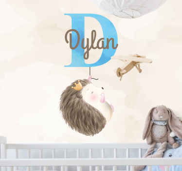 Söpöjä eläimiä siili nimeltä Vauvan makuuhuoneen valokuvatapetti - Tenstickers