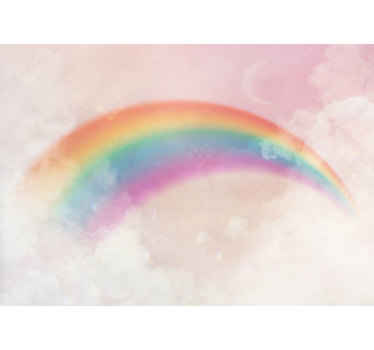 Fotobehang kinderkamer Regenboogwolken - TenStickers