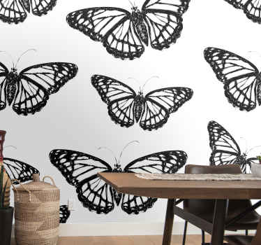 Fototapeta zwierzęta eleganckie czarne motyle - TenStickers