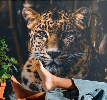 Woestijn foto behang Prachtige luipaard in het wild - TenStickers