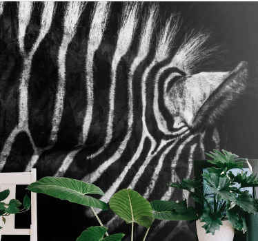 美しいモダンなシマウマアフリカの壁画 - TENSTICKERS