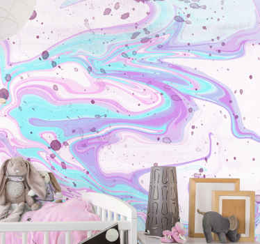 Pastel pink and purple Kids wall Murals - TenStickers