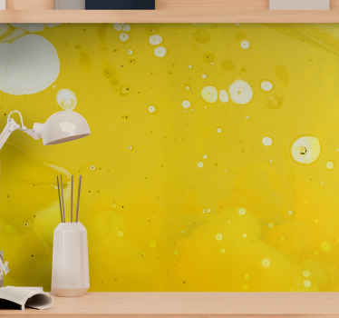 抽象照片墙呈现旋转的黄色图案 - TenStickers