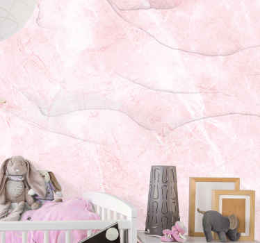 Pastel pink white swirl effect Kids murals - TenStickers