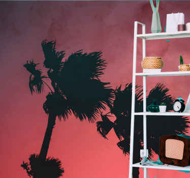 Fototapete Baum Palmen-silhouette-bild - TenStickers