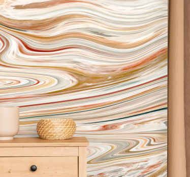 Tapete Betonoptik Braune struktur mit weißer farbe - TenStickers