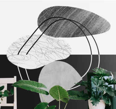 Fotomural abstracto Piedra en blanco y negro - TenVinilo