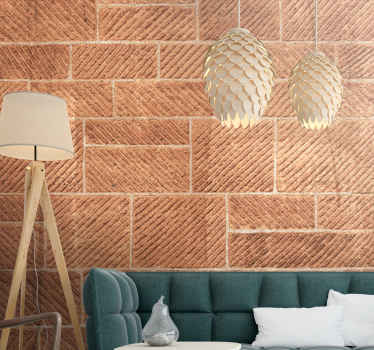 Fototapeta hnědá cihlová zeď do obývacího pokoje - TenStickers