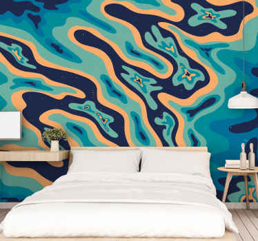Blue modern elements Abstract Wall Murals - TenStickers