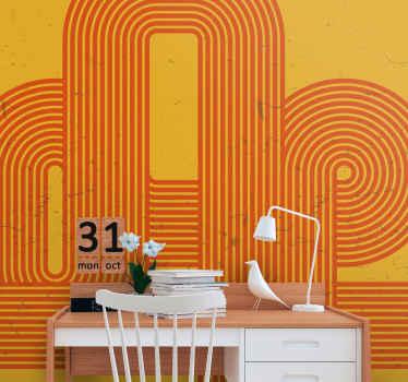 70s' style striped Abstract Wall Murals - TenStickers