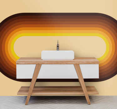 Fotomurais texturas e padrões padrão circular retrô - TenStickers