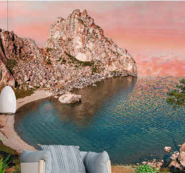 Tapisserie paysage perspective océan tranquille - TenStickers