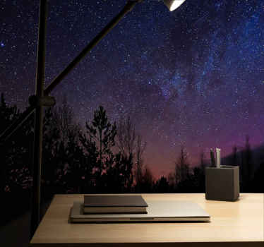 Papier peint salon étoiles dans la forêt - TenStickers