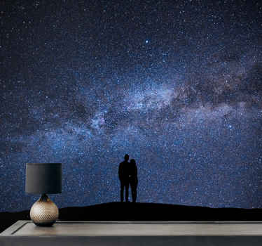 Tapisserie amour nuit étoilée - TenStickers