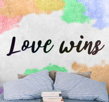 Fotomural de amor Arcoiris con amor gana - TenVinilo