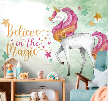 Du är magisk enhörning fantasy tapet - Tenstickers