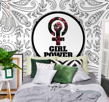 žene potpisati govoreći girl power fraza zidni mural - TenStickers