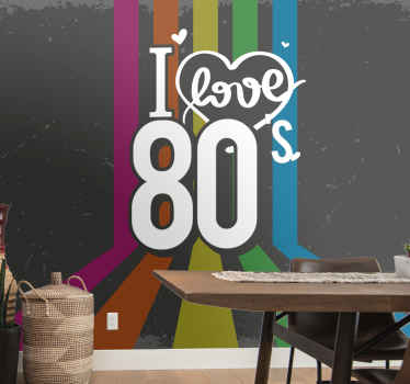 I love the 80s vintage wall mural - TenStickers