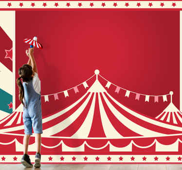 Fantasy circus banner red Kids wall Murals - TenStickers