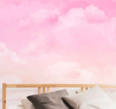 Pink pastel sky background Teenage Wall Murals - TenStickers