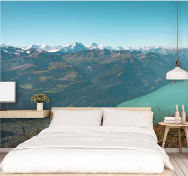 Mountain landscape aesthetic wall mural - TenStickers