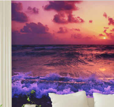 Colourful beach aesthetic colours wall mural - TenStickers
