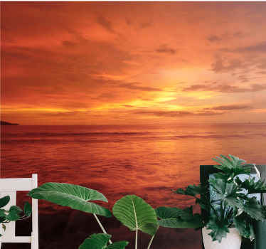 Golden hour estetisk fotografering Fototapet himmel - Tenstickers