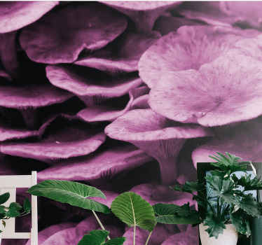 Ružičaste gljive škrge priroda zidni mural - TenStickers