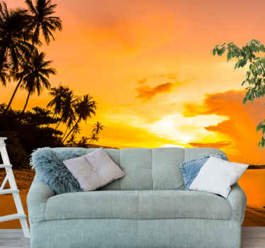 Photo murale coucher de soleil tropical - TenStickers