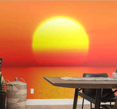 Fotomural cielo Amarillo atardecer colores estéticos - TenVinilo