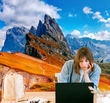 Fotomural desierto Paisaje colina colores estéticos - TenVinilo