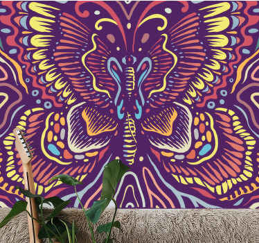 Fototapeta zwierzęta kolorowa sztuka motyla - TenStickers