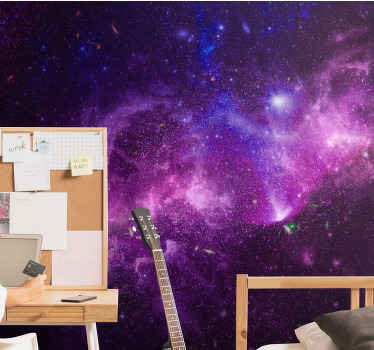 Abstract splashed purple galaxy Wall Murals - TenStickers