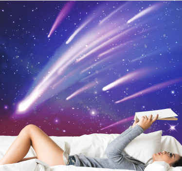 χώρος με τοιχογραφία τοίχου γραφείου αστεροειδή που πέφτει - TenStickers