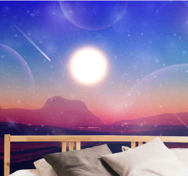 Mural de parede espaço mundo dos sonhos celestiais - TenStickers