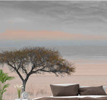 Afrika savana 3 renk evlilik duvar resimleri - TenStickers