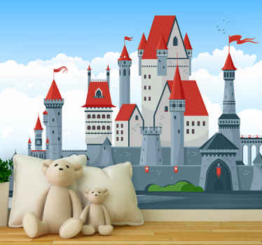 Medieval castle in the distance wall Murals - TenStickers
