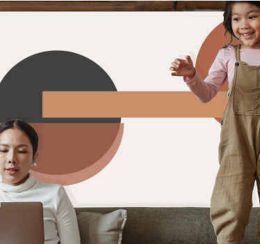 αντίθετες γεωμετρικές αφηρημένες τοιχογραφίες τοίχου - TenStickers