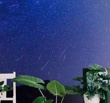 Falling Stars in Space wall mural - TenStickers