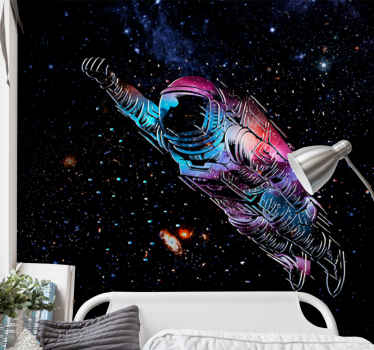 Astronaut in Space Concept wall mural - TenStickers