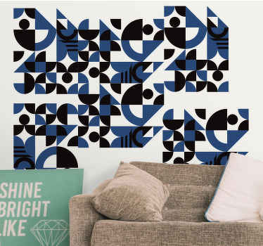 fotomural vinílico de parede de produtourbano de quebra-cabeça azul e preto para amantes ou resumos reais. Esta peça cobriria sua parede com um visual fantástico e atraente.