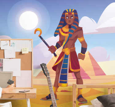 Farao ramses ii -suunnittelu moderni valokuvatapetti - Tenstickers